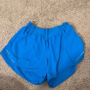 Women's Blue LULULEMON HOTTY HOTS Athletic Shorts